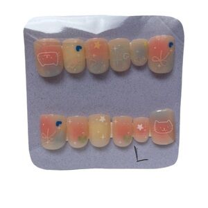 Press on nails Cute Cat Large